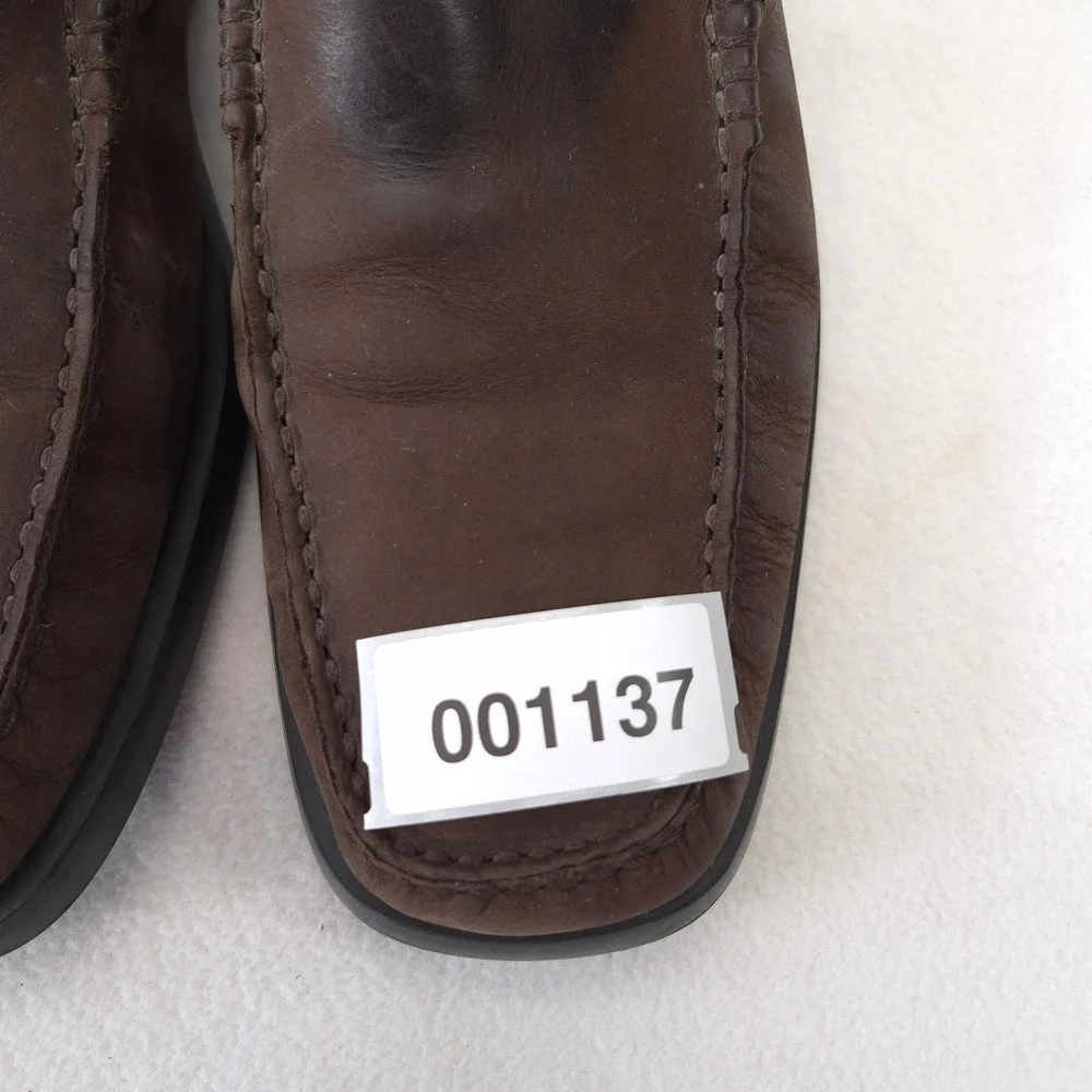 Tods Gommino Brown Leather Driving Loafers Pebble Sole Mens Size 11.5